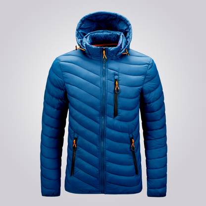 Jaqueta Puffer Masculina Capuz Removível