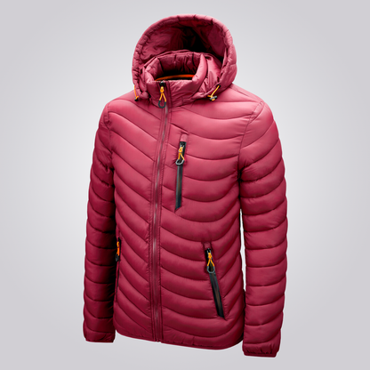 Jaqueta Puffer Masculina Capuz Removível