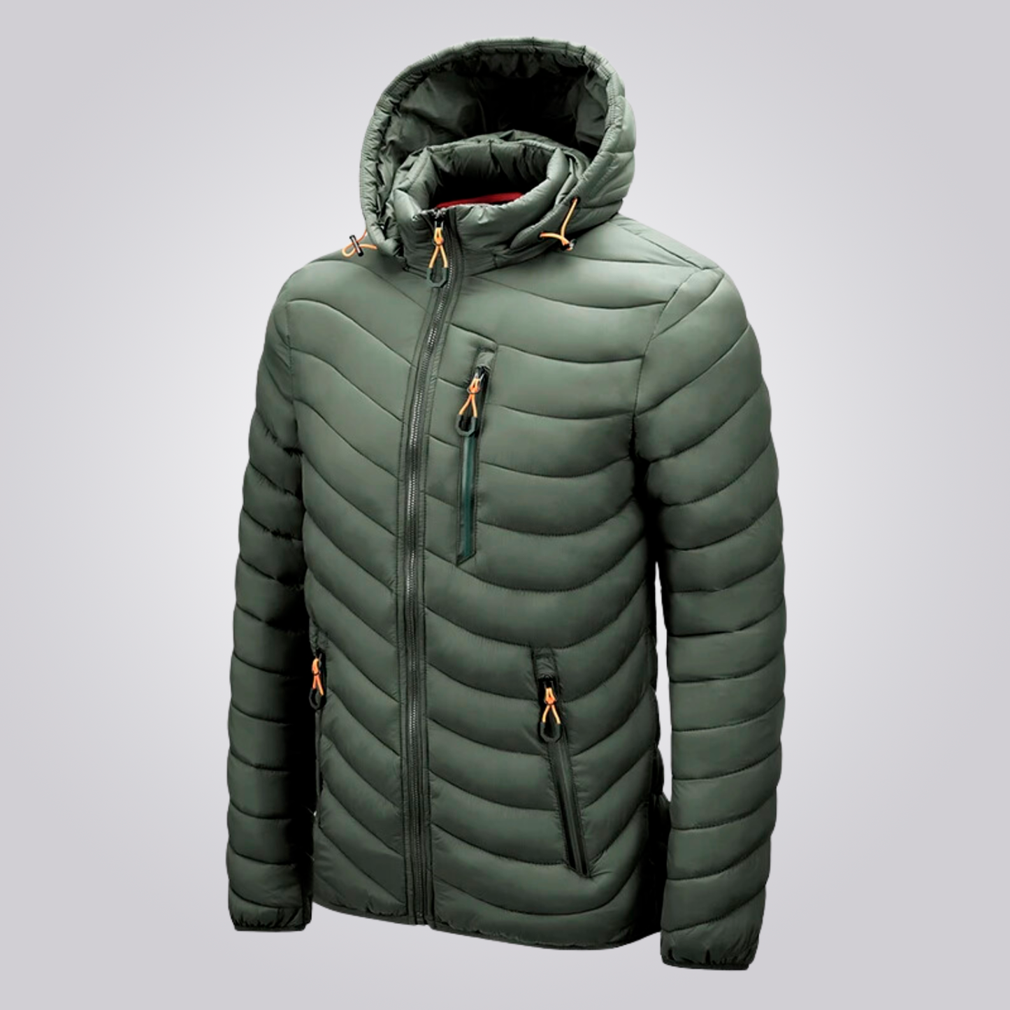 Jaqueta Puffer Masculina Capuz Removível