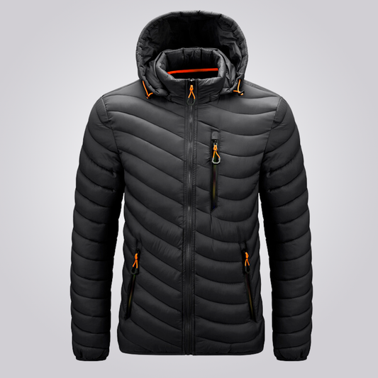 Jaqueta Puffer Masculina Capuz Removível