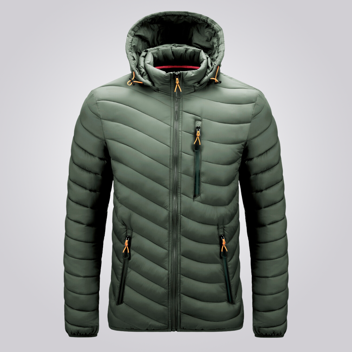 Jaqueta Puffer Masculina Capuz Removível