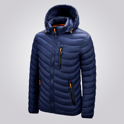 Jaqueta Puffer Masculina Capuz Removível