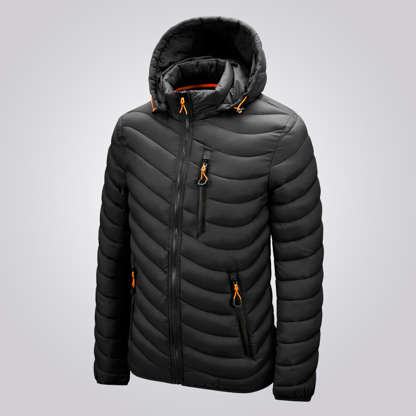 Jaqueta Puffer Masculina Capuz Removível