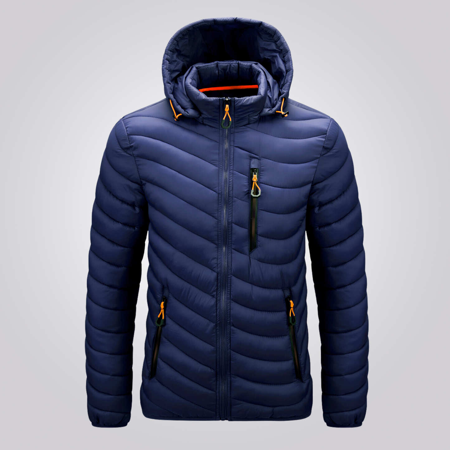 Jaqueta Puffer Masculina Capuz Removível