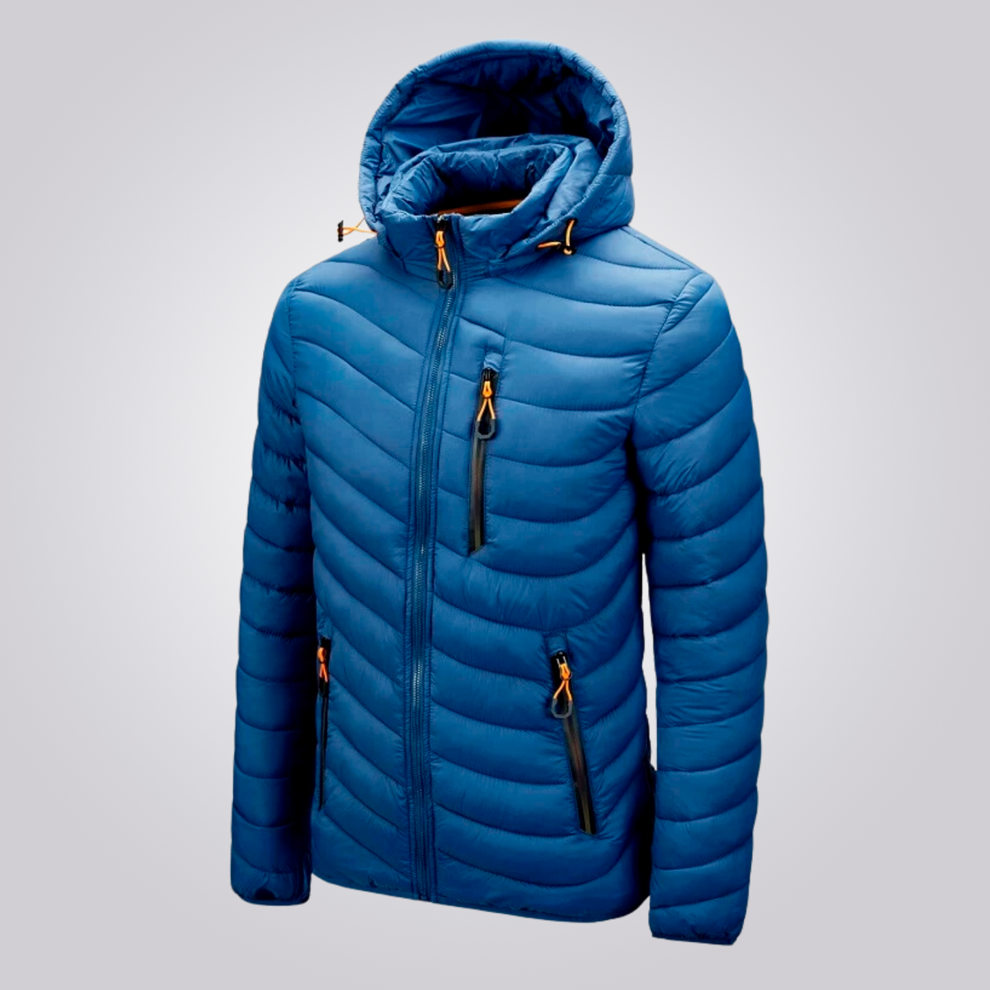 Jaqueta Puffer Masculina Capuz Removível